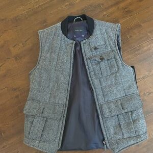 Zara Men's Charcoal Tweed Vest